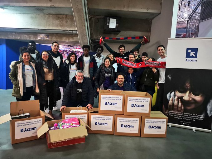 Gran gesto solidario de la afición baskonista