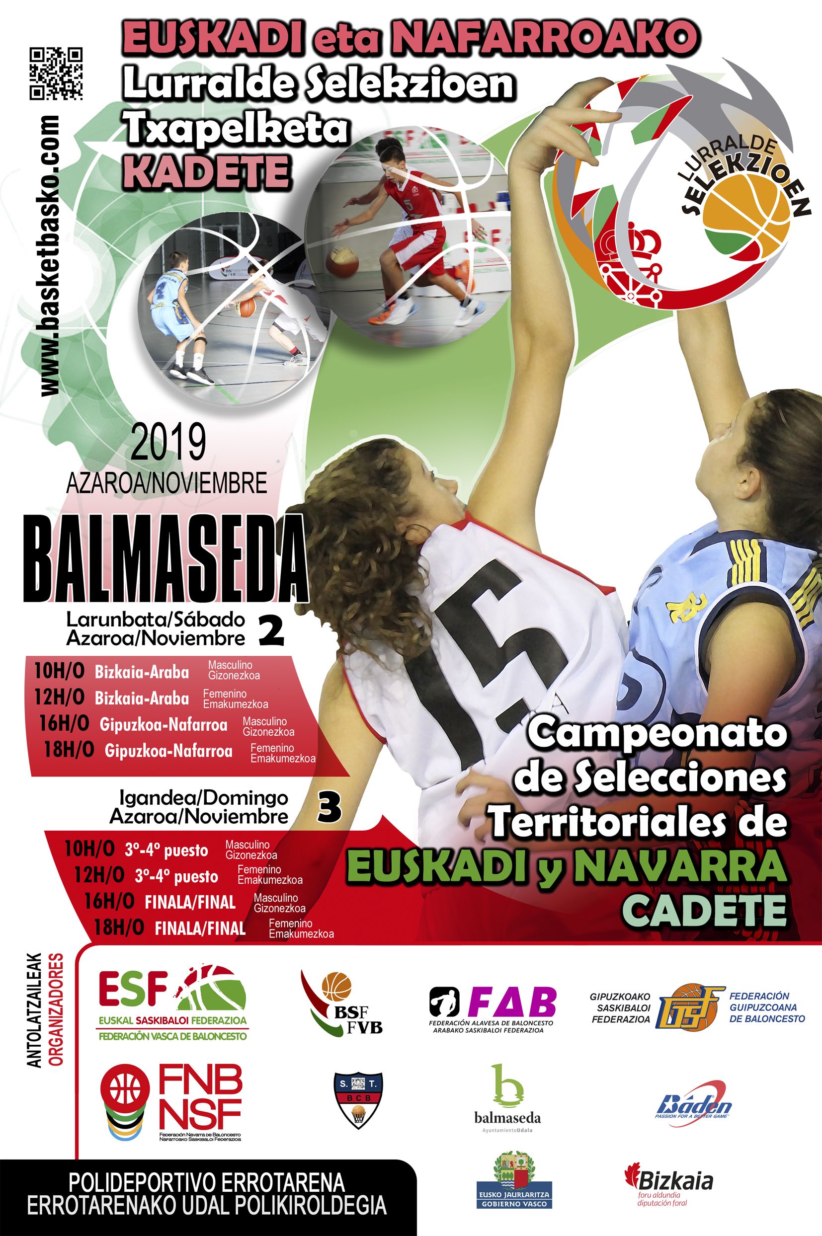 Presencia Baskonista en los campeonatos de Selecciones Territoriales de Euskadi y Navarra Infantil y Cadete