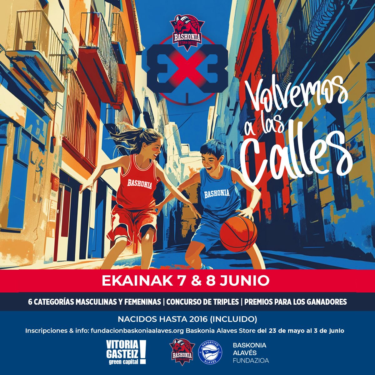 Más de 250 participantes en el 3x3 de Baskonia que llega este fin de semana a Vitoria-Gasteiz