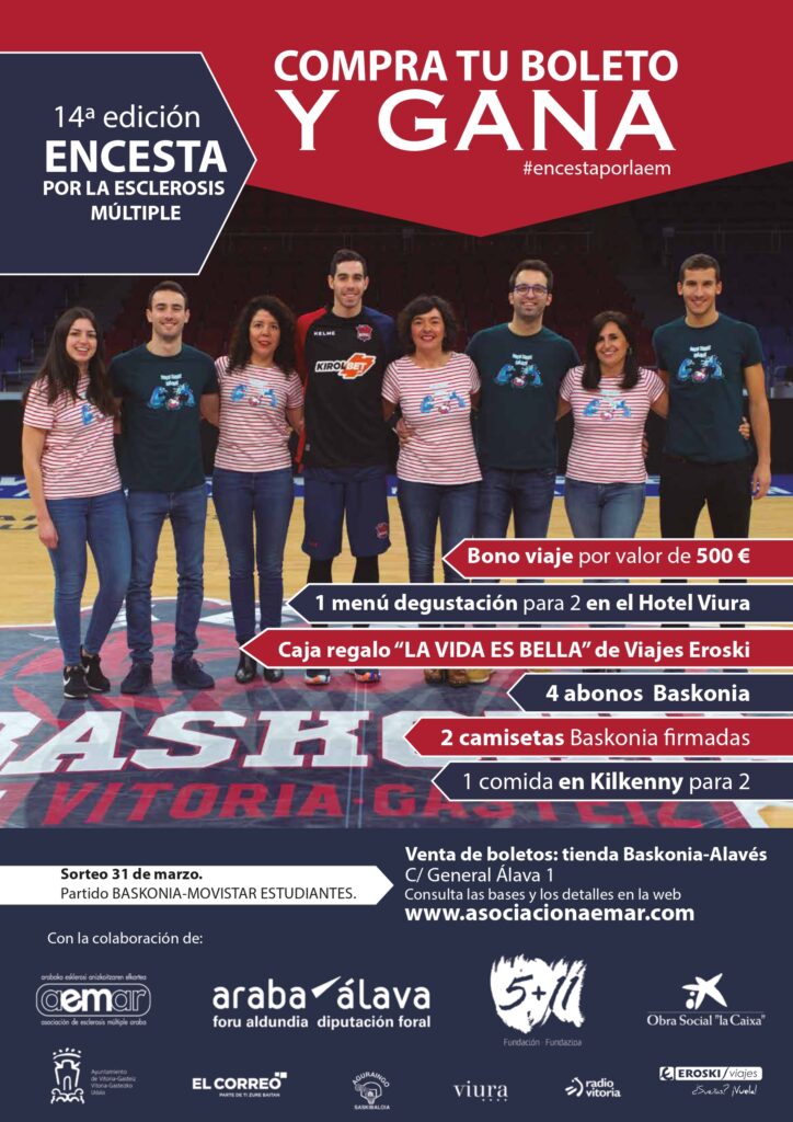 La 14ª Edición de Encesta por la Esclerosis Múltiple se juega el domingo