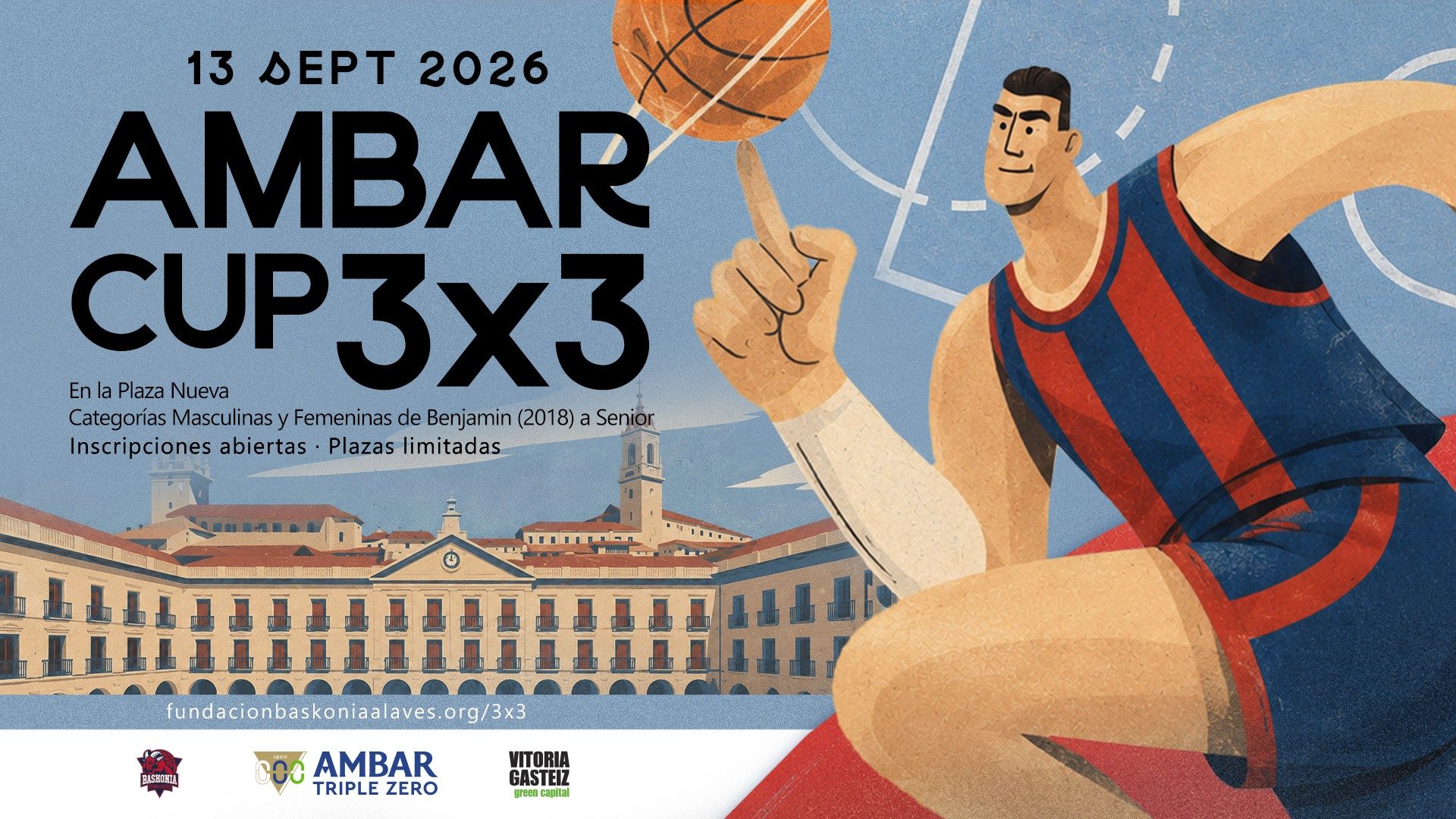 Inscripciones abiertas para la Ambar Cup 3x3 en Plaza Nueva