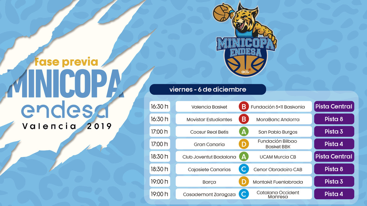 Ya conocemos los rivales de la Fase Previa de la Minicopa Endesa