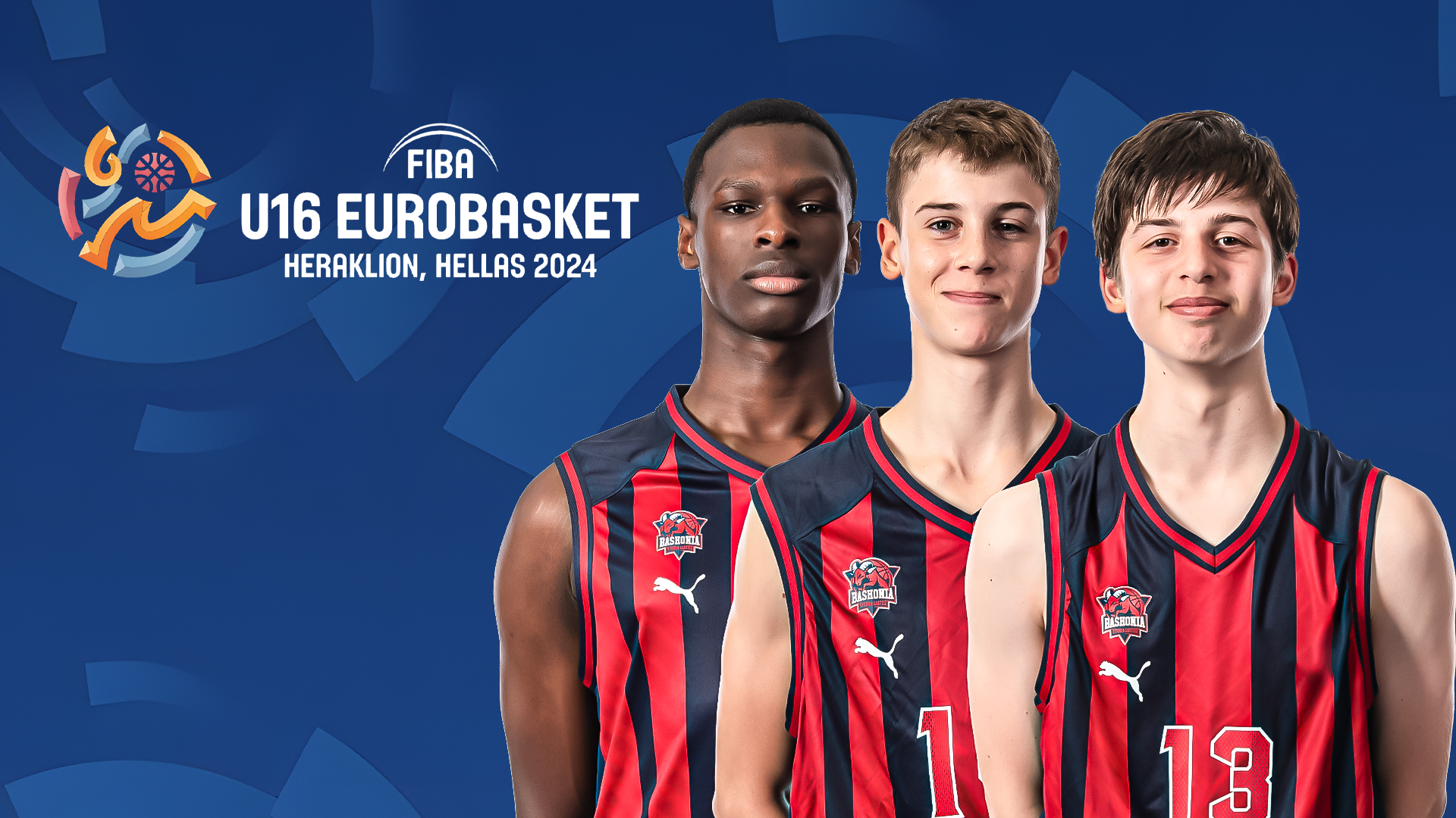 Los canteranos baskonistas Mate Khatiashvivli, Chiek Diallo y Stefan Joksimovic disputarán el Eurobasket U16